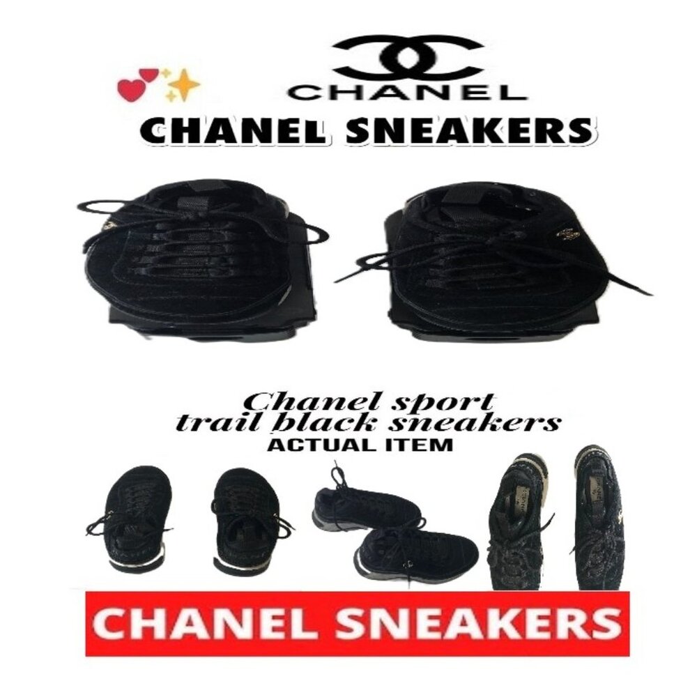🛑 CHANEL Designer ➕🆒 SNEAKER Multi TRAINER Fabric SHOES Logo Low Top💸BUYNOW‼️